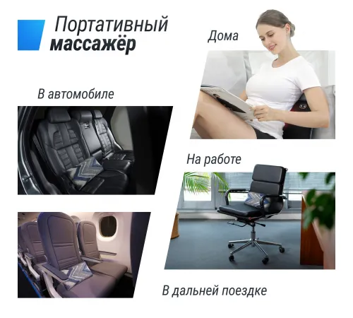 Массажная подушка UNIX Med Relax Pillow Blue