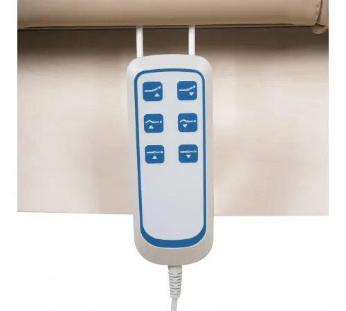 Косметологическая кушетка Аврора, светлый каркас, 3 мотора