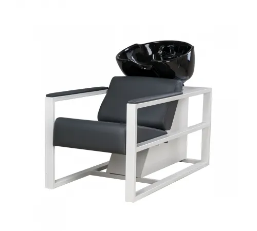 Парикмахерская мойка Дуглас на белом каркасе